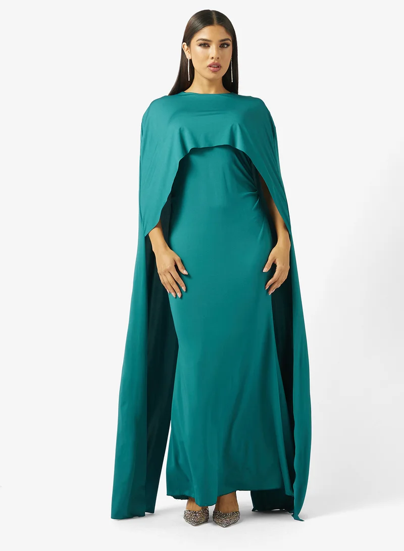 Khizana  Dress With Trailing Cape for Women | Best Price UAE